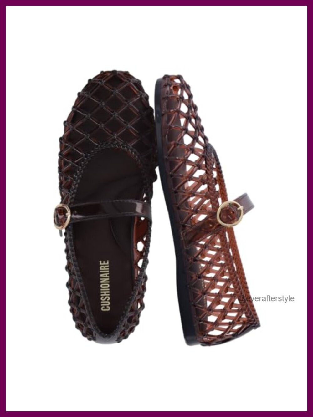 Twist Mary Jane Jelly Flats PVC Water-Resistant Adjustable Buckle Women's